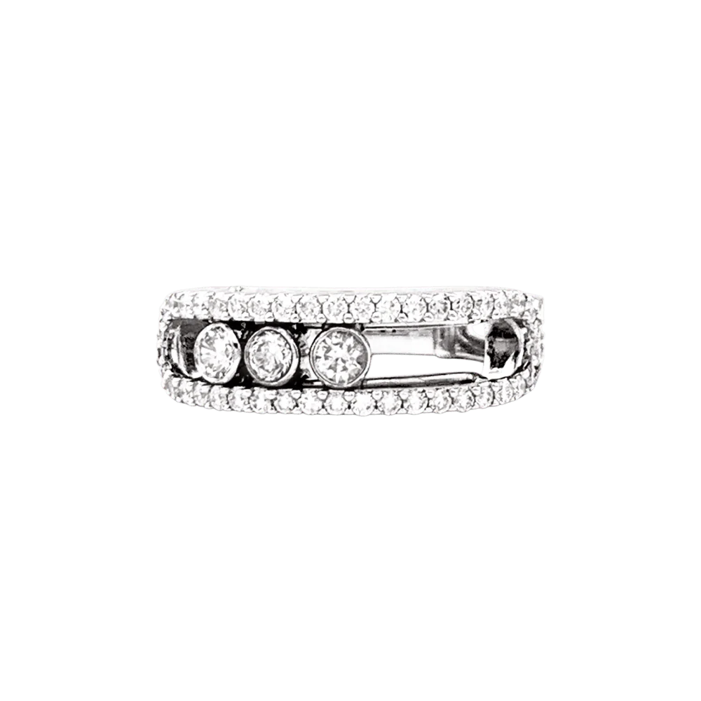 Bague Messika, "Move Pavé", or blanc et diamants.