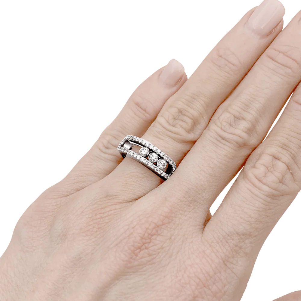 Bague Messika, "Move Pavé", or blanc et diamants. - Image 6