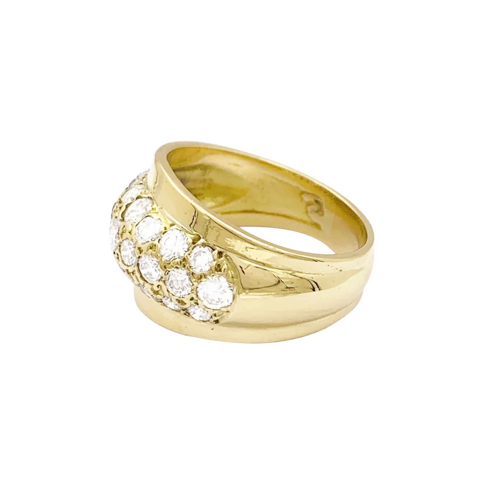 Bague or jaune, diamants. - Image 3