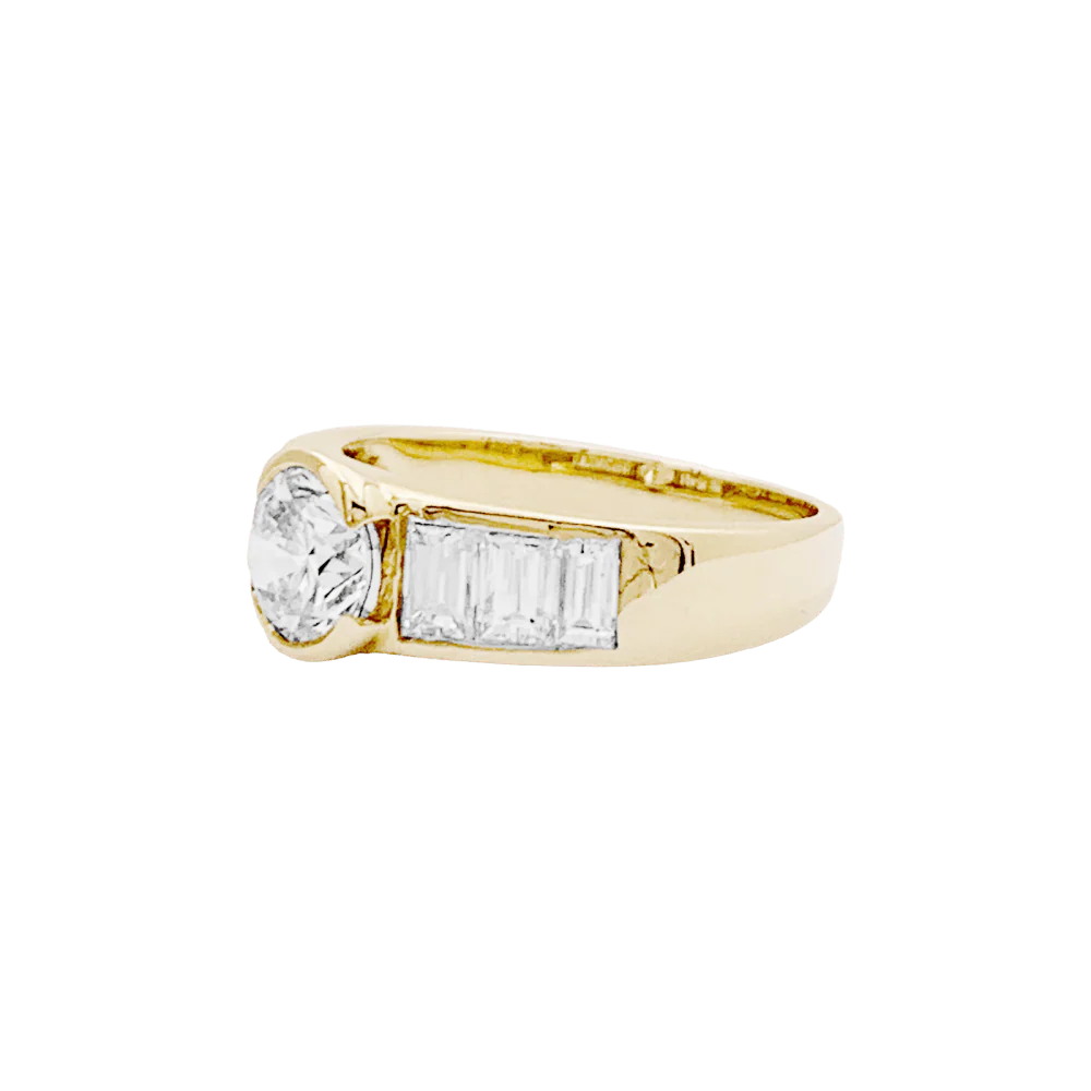 Bague or jaune et diamants. - Image 3