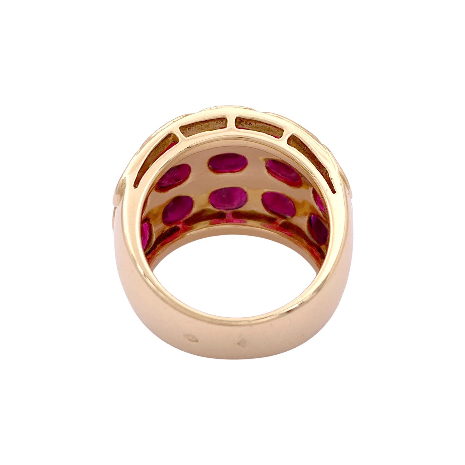 Bague or jaune et rubis. - Image 4
