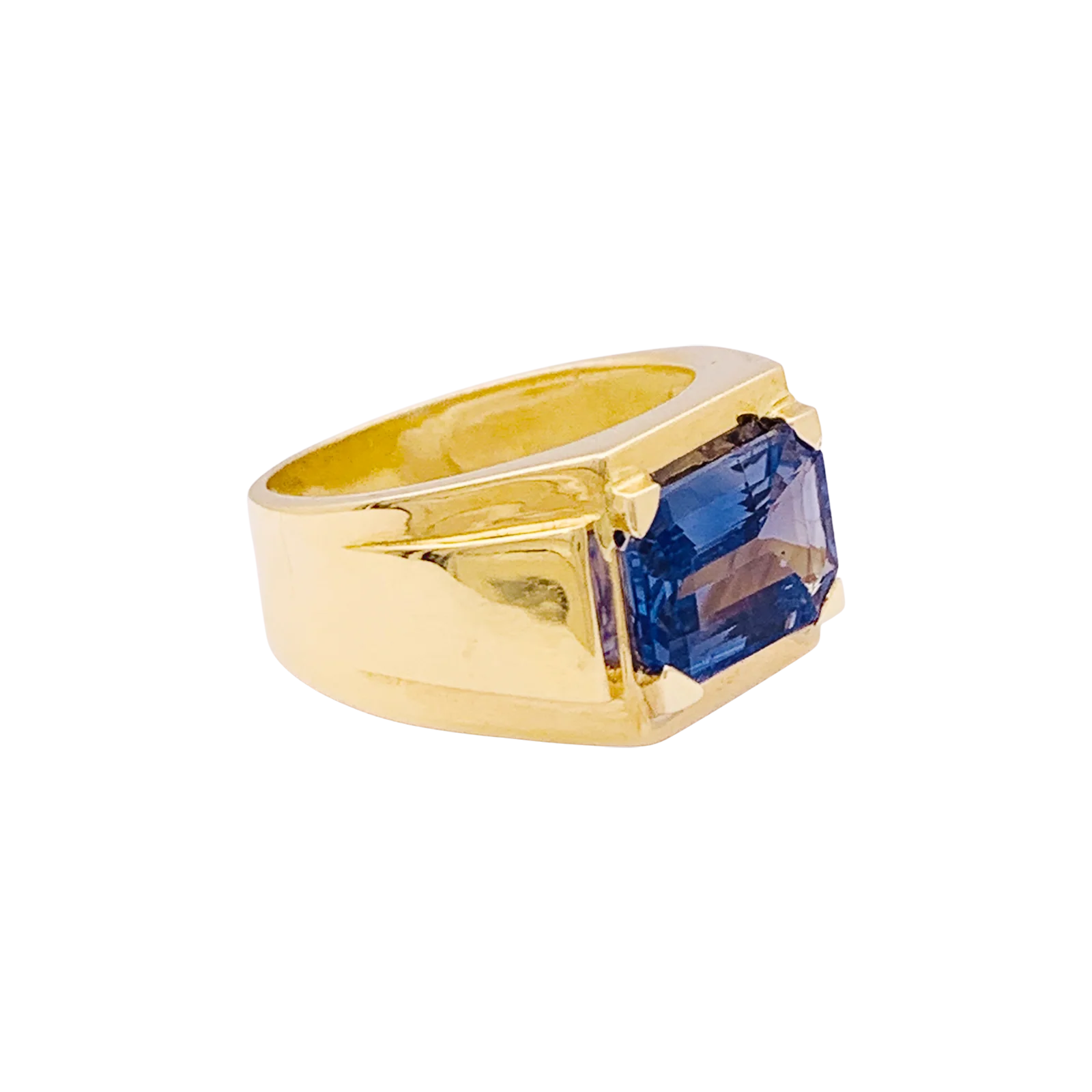 Bague or jaune et saphir ceylan 2,79 cts. - Image 2