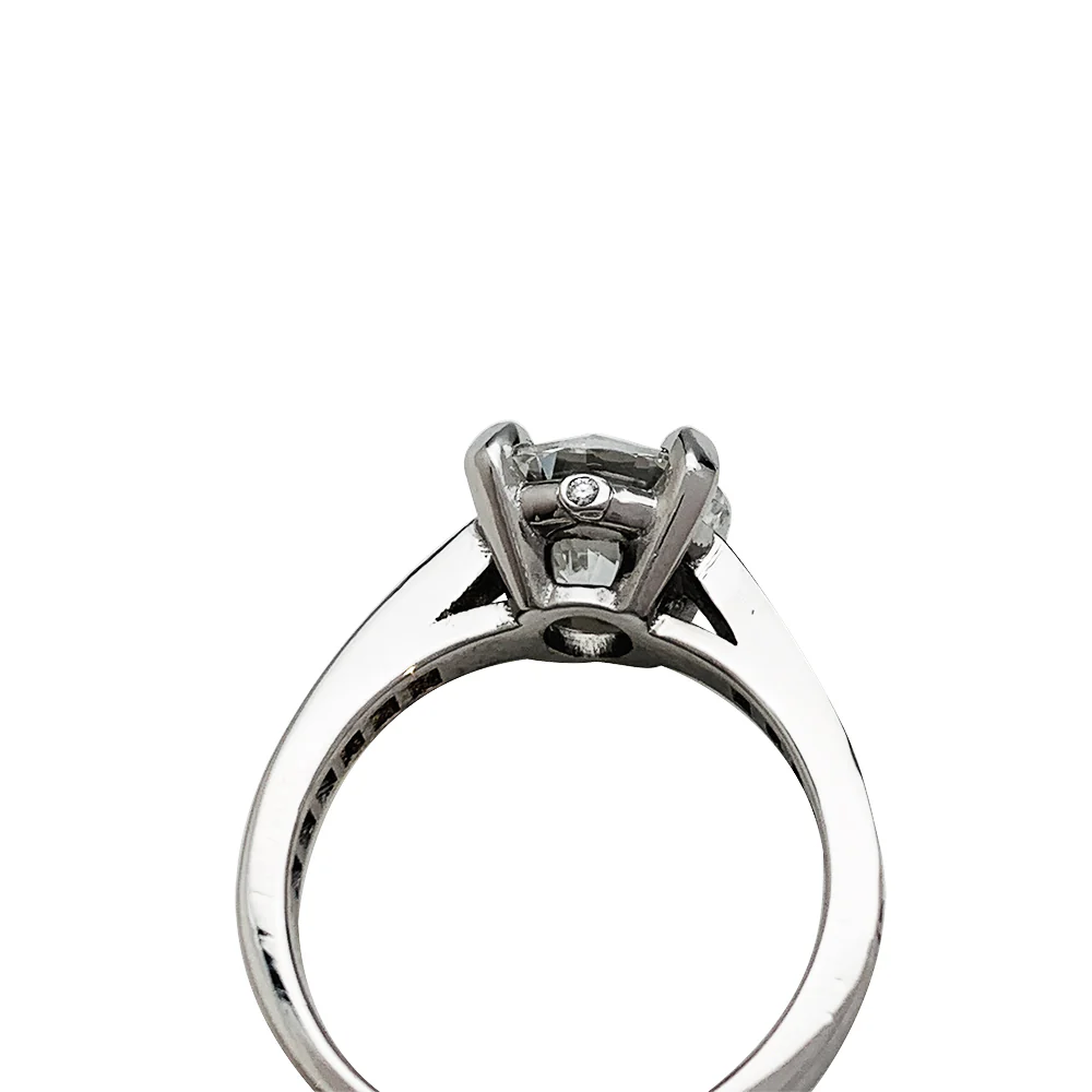 Bague platine avec diamant de 2,02 carats - Certificat HRD - Image 3