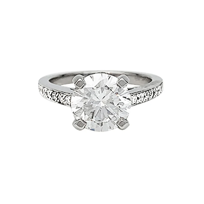 Bague platine avec diamant de 2,02 carats - Certificat HRD - Image 5