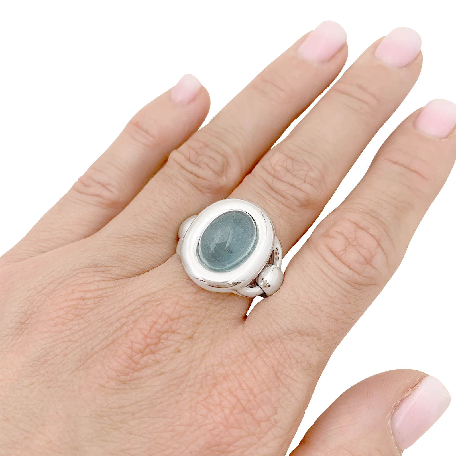 Bague Poiray, aigue-marine et or blanc - Image 6