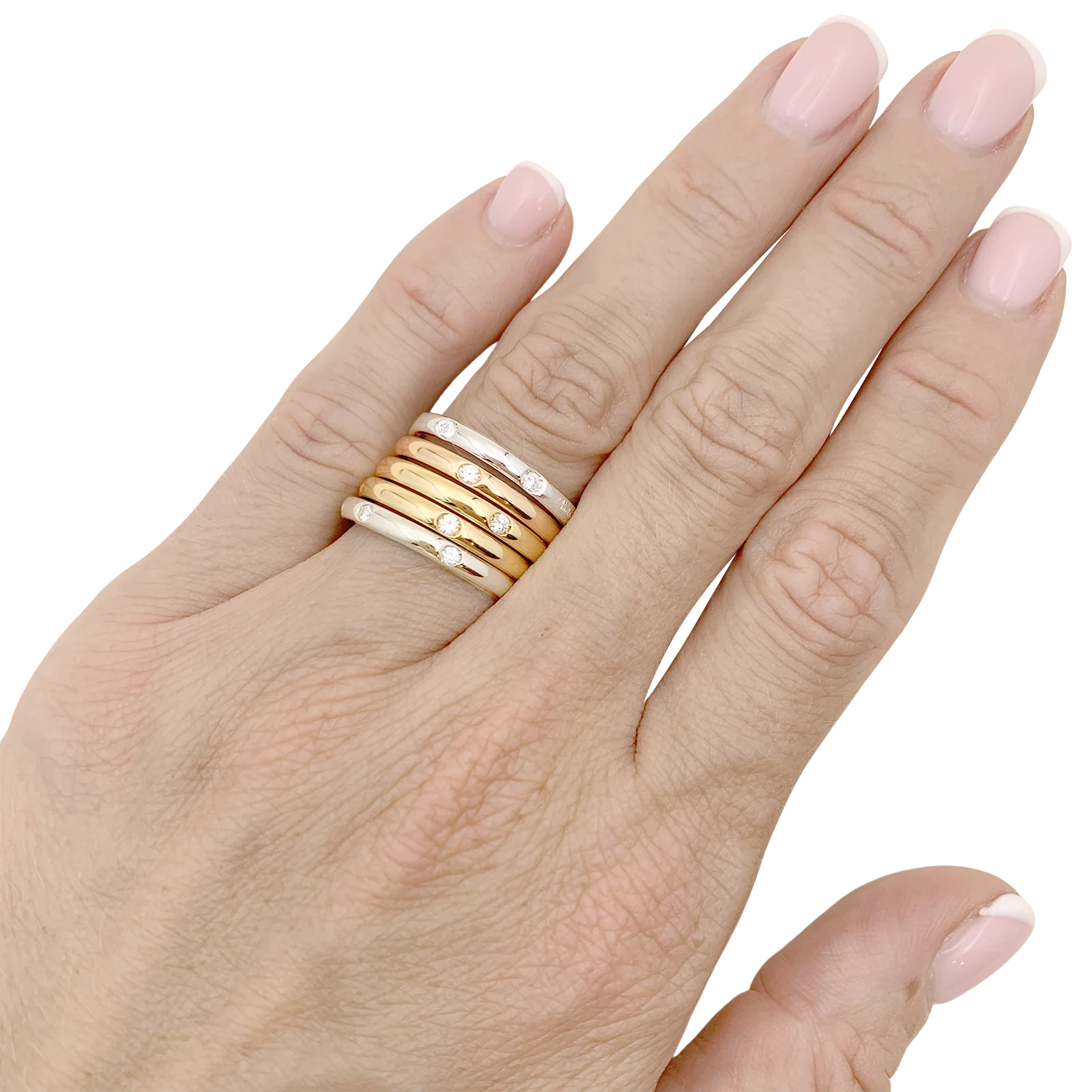 Bague Pomellato, "Lucciole", or rose, diamant. - Image 6