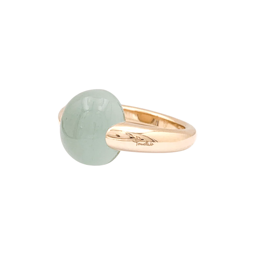 Bague Pomellato, "Luna", or rose, aigue-marine. - Image 2
