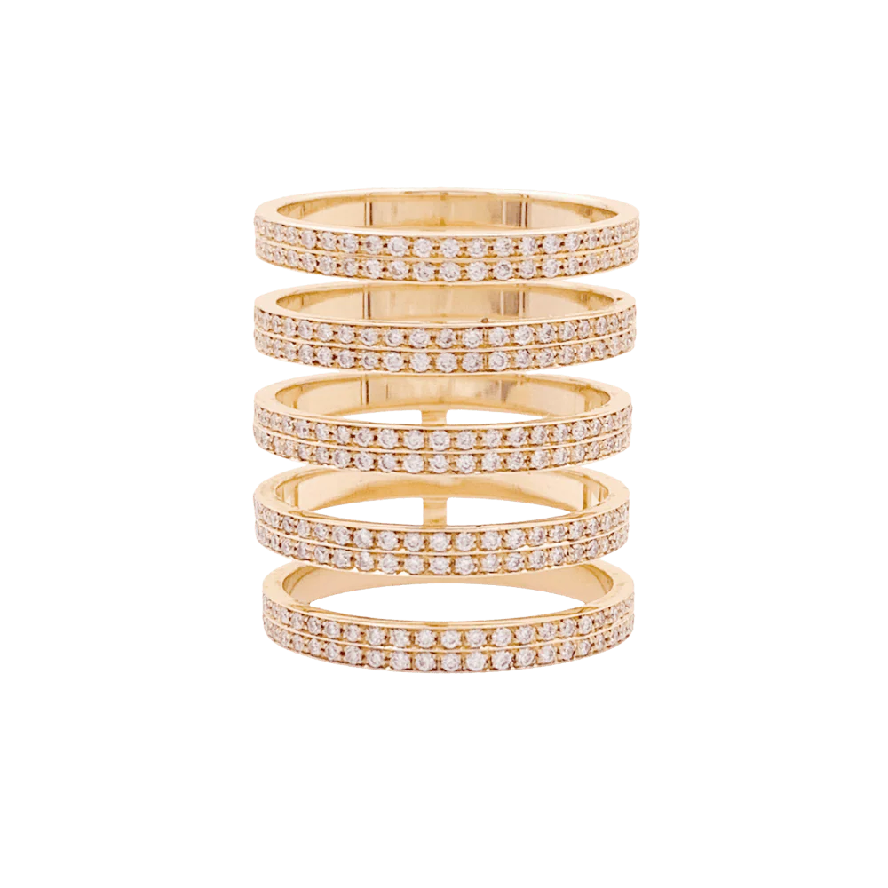 Bague Repossi, modèle "Berbère" en or rose et diamants.