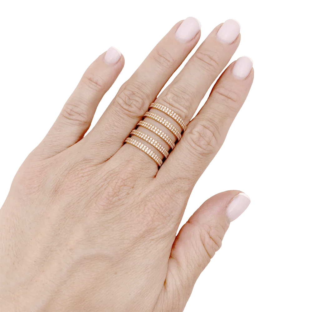 Bague Repossi, modèle "Berbère" en or rose et diamants. - Image 6