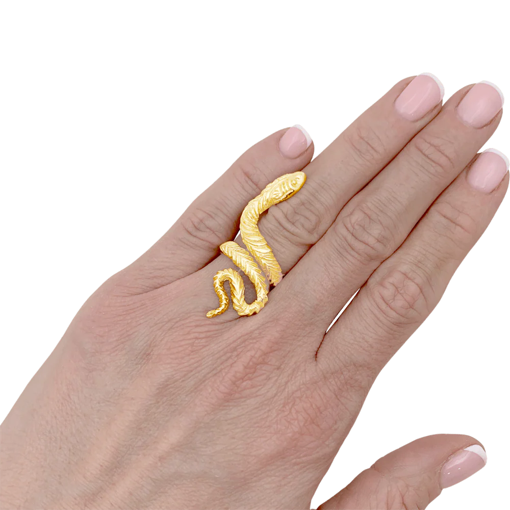 Bague "Serpent", or jaune. - Image 5