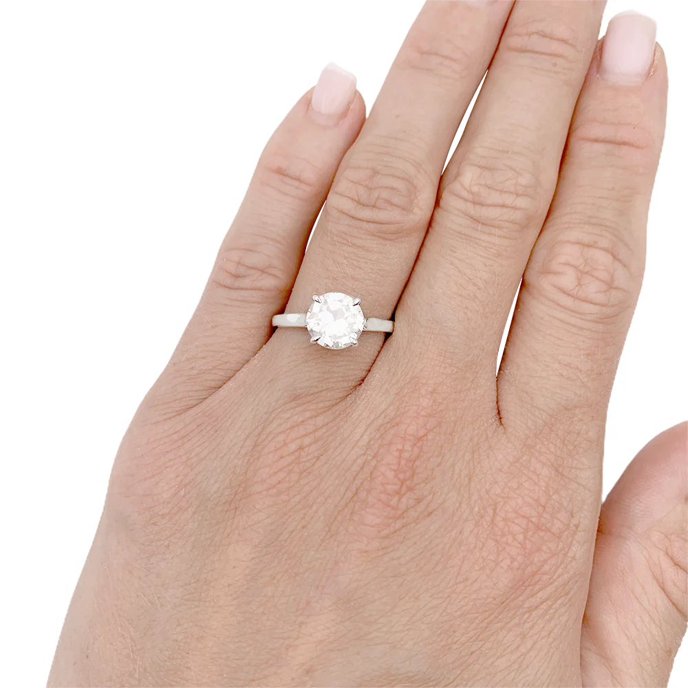 Bague solitaire diamant. - Image 8