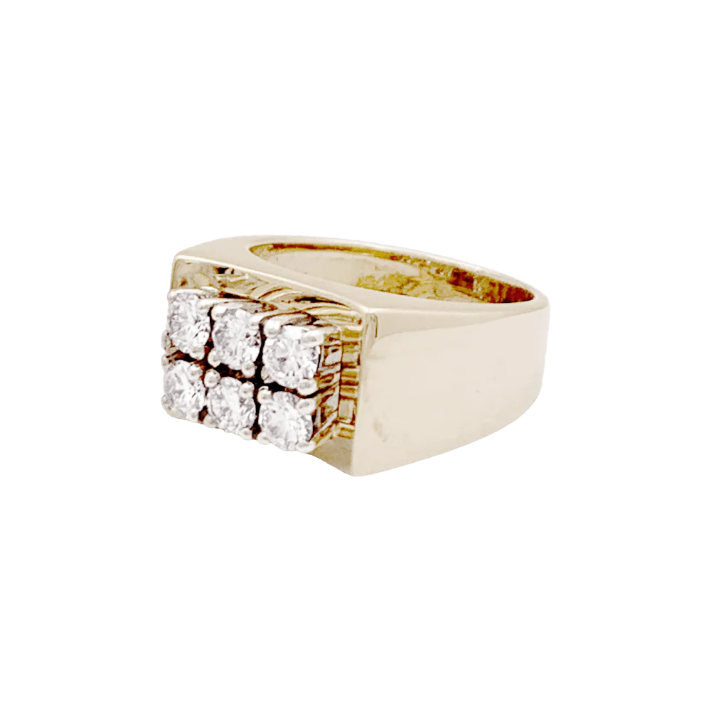 Bague "Tank" deux ors et diamants. - Image 3