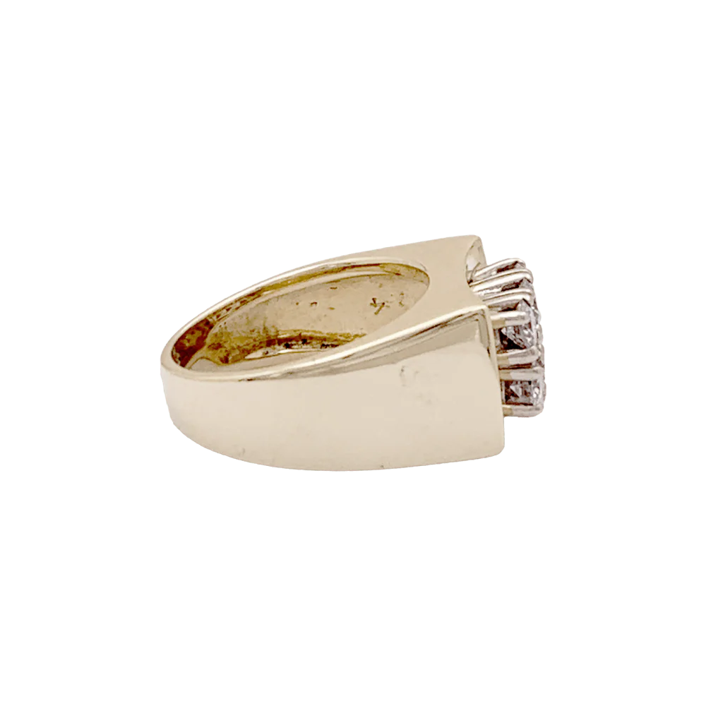 Bague "Tank" deux ors et diamants. - Image 4