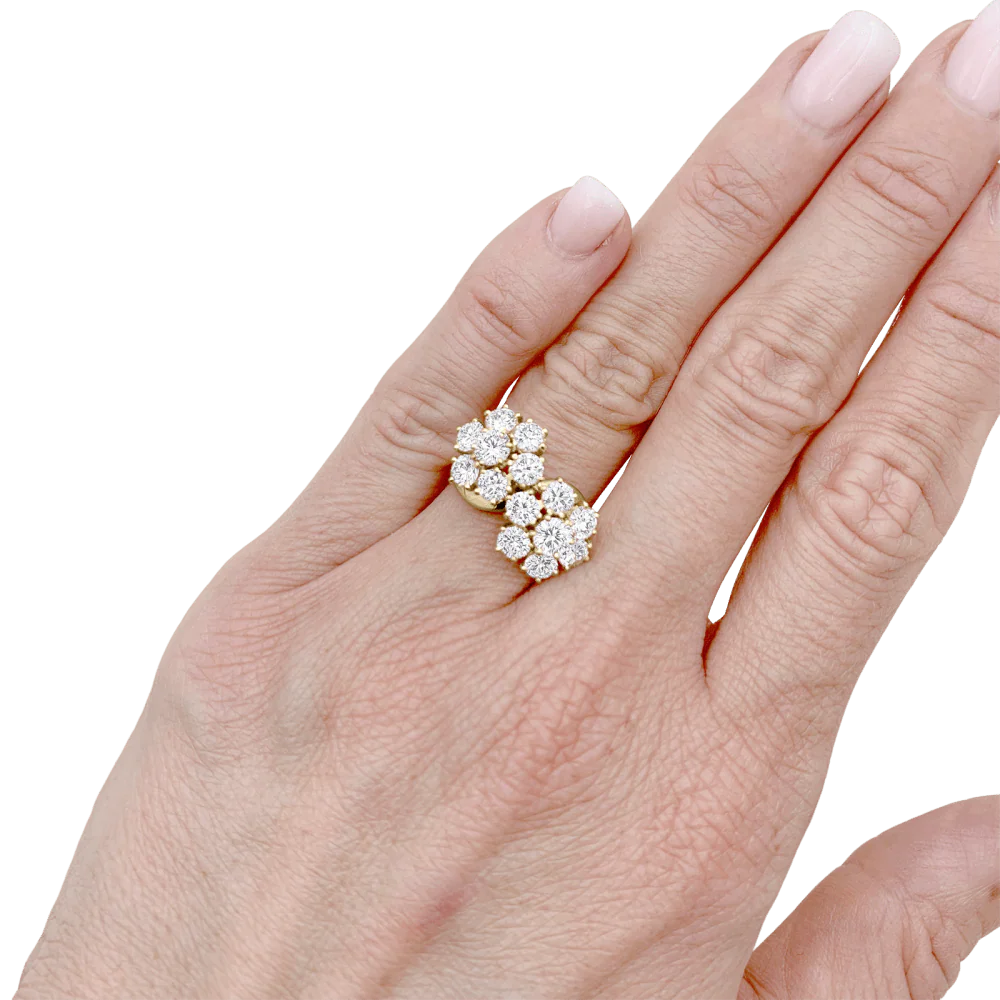 Bague Van Cleef & Arpels, “Fleurs”, or jaune, diamants. - Image 5