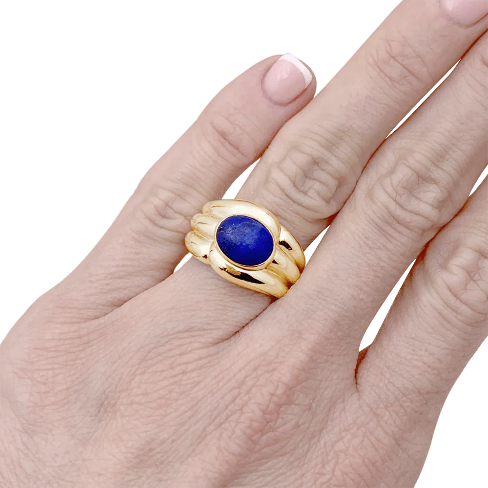Bague Van Cleef & Arpels, lapis-lazuli, or jaune. - Image 7