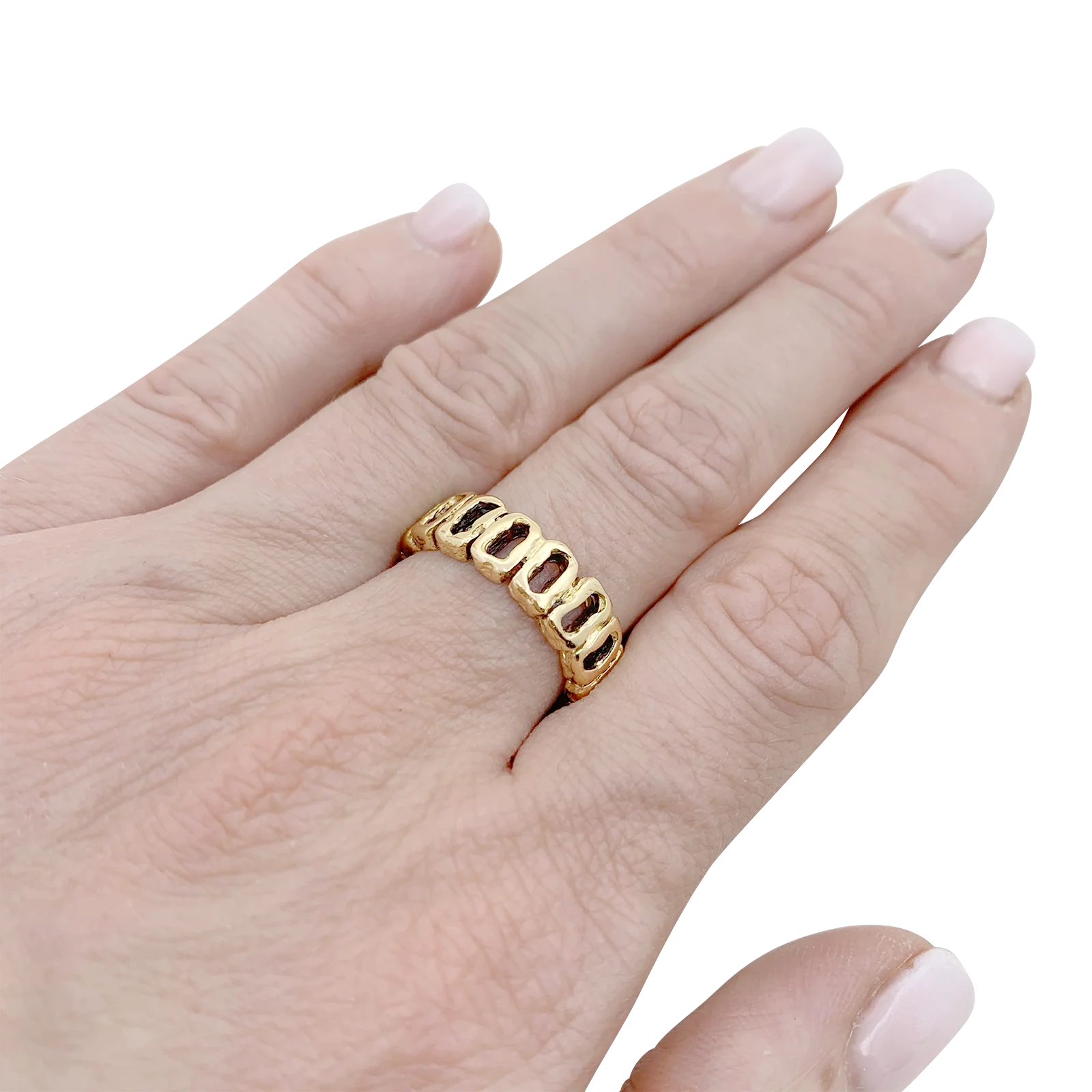 Bague vintage or jaune. - Image 6