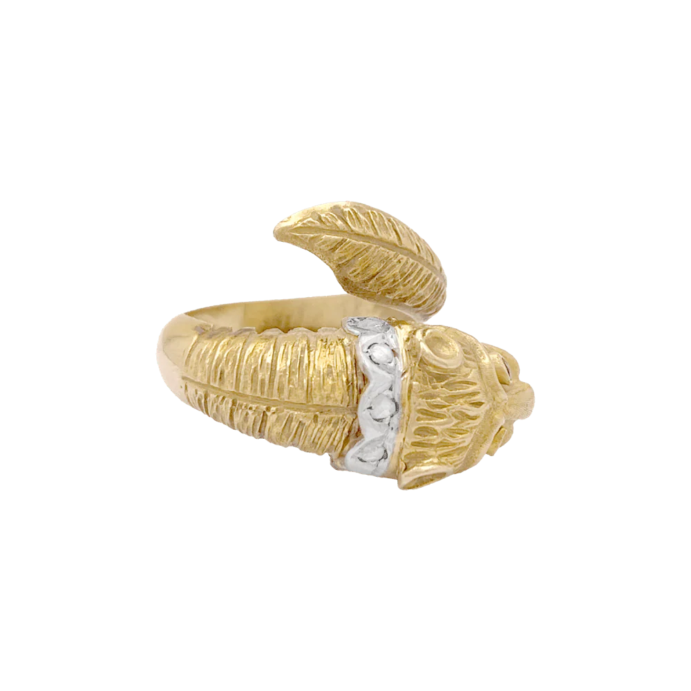 Bague Zolotas, « Tête de Lion » deux ors, diamants et rubis. - Image 3