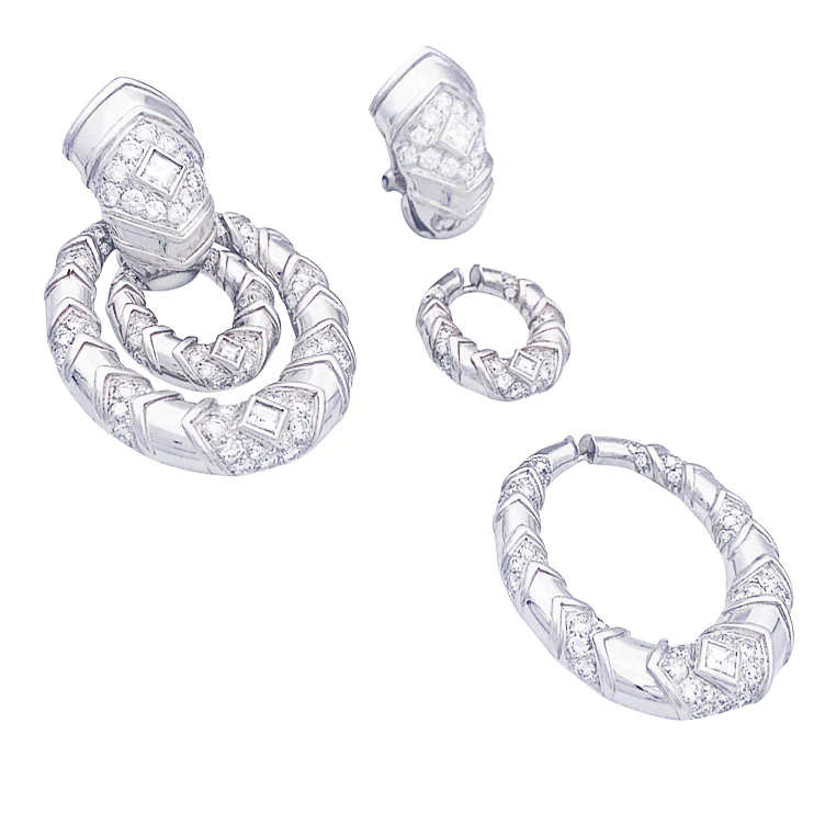 Boucles d’oreilles Repossi en or blanc, diamants. - Image 5