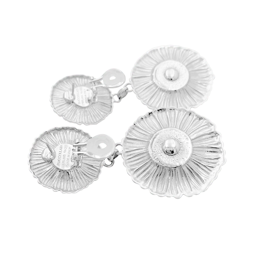 Boucles d'oreilles Buccellati, "Blossoms Color", or jaune, argent, diamants bruns, agates jaunes. - Image 4