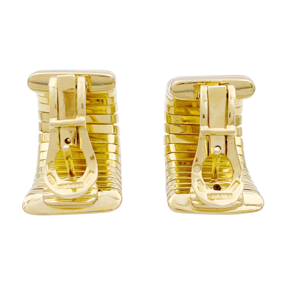 Boucles d'oreilles Bulgari, "Tubogas", or jaune. - Image 3