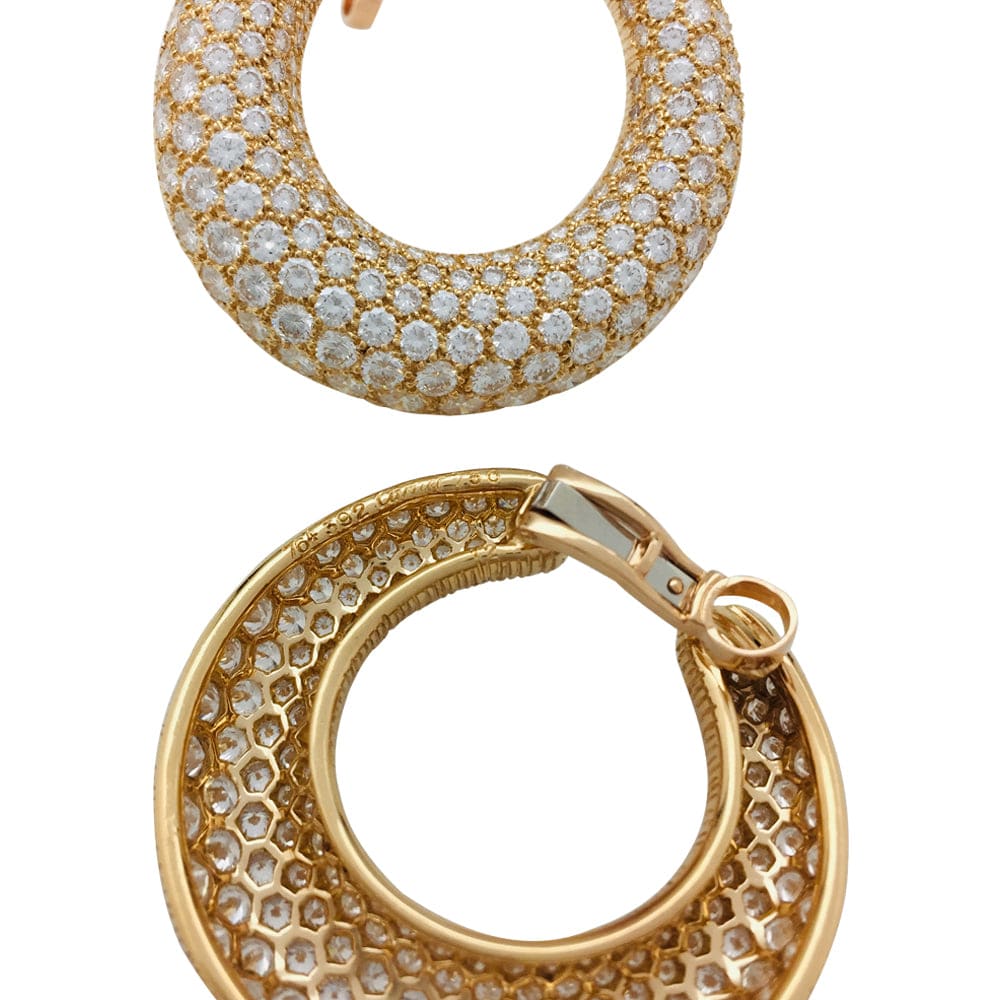 Boucles d'oreilles Cartier en or jaune, diamants. - Image 6