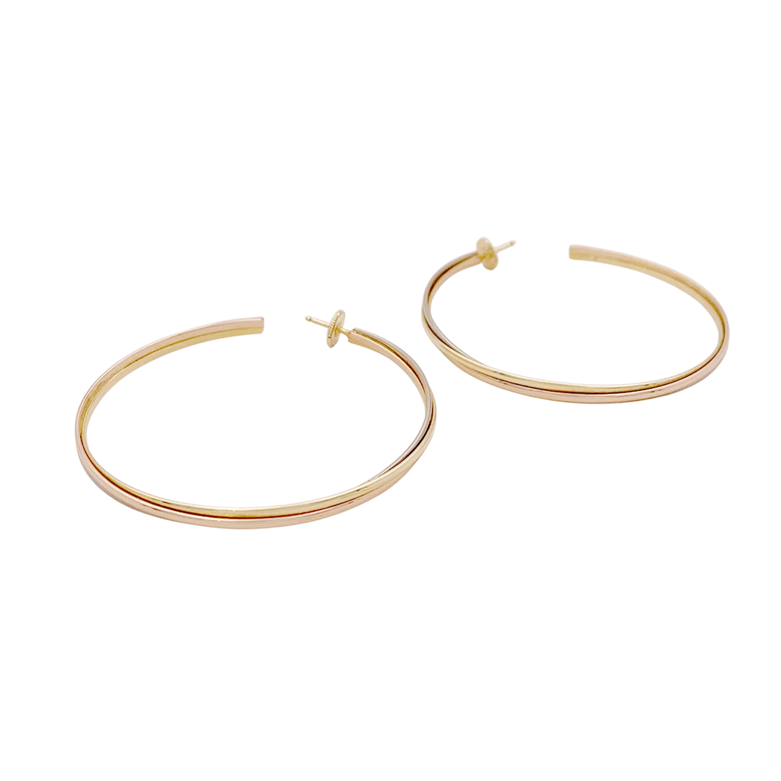 Boucles d'oreilles Cartier, "Trinity", trois ors. - Image 3