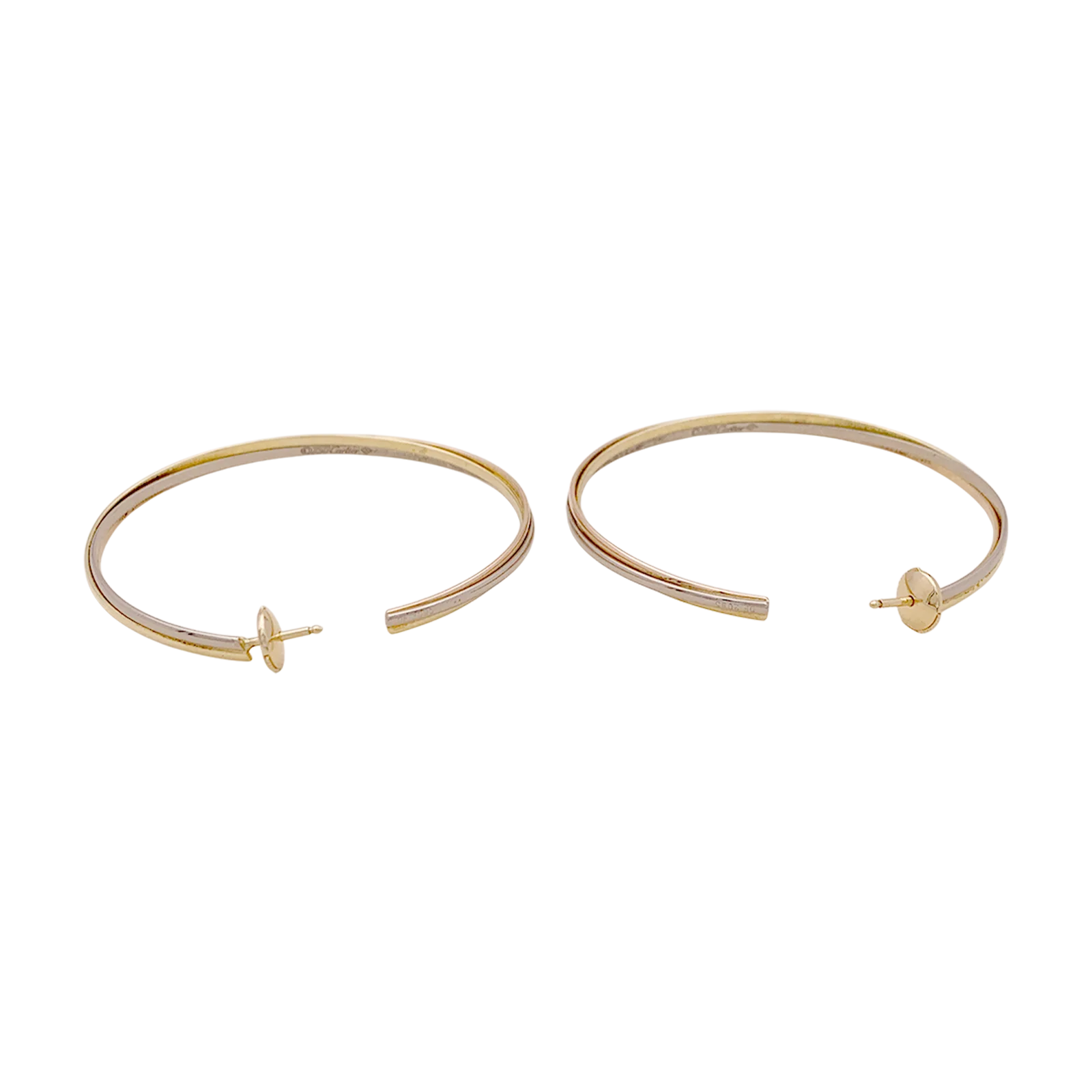 Boucles d'oreilles Cartier, "Trinity", trois ors. - Image 4