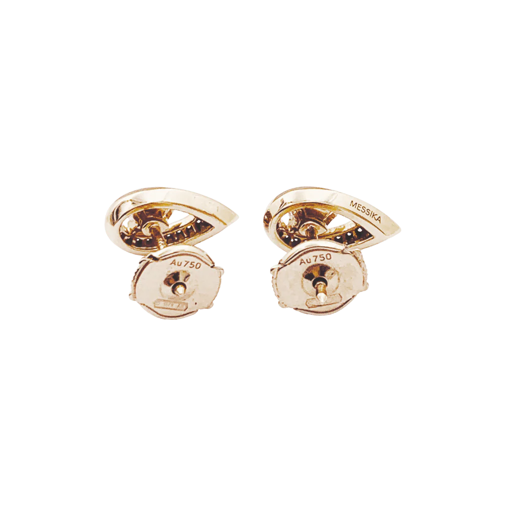 Boucles d'oreilles Messika, "Fiery", or rose et diamants. - Image 5