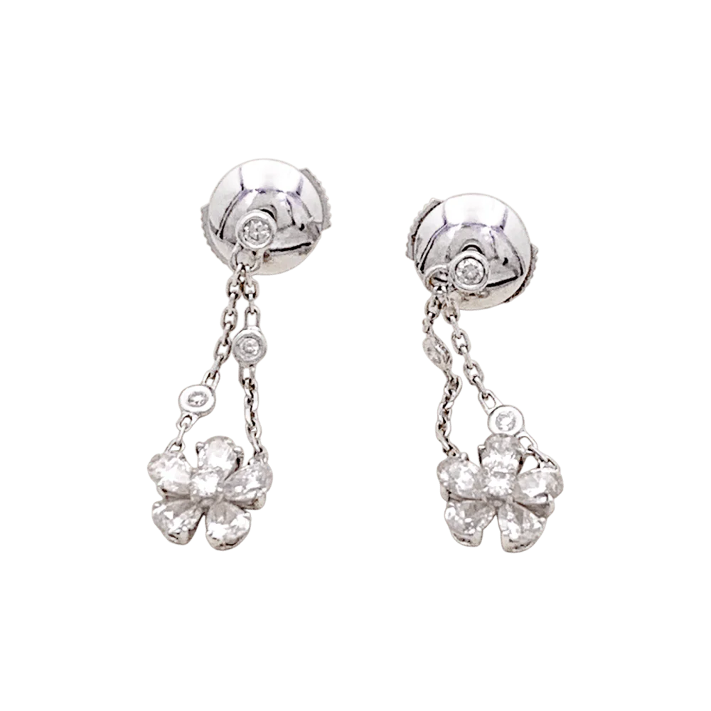 Boucles d'oreilles Messika , "Spring" or blanc, diamants. - Image 4