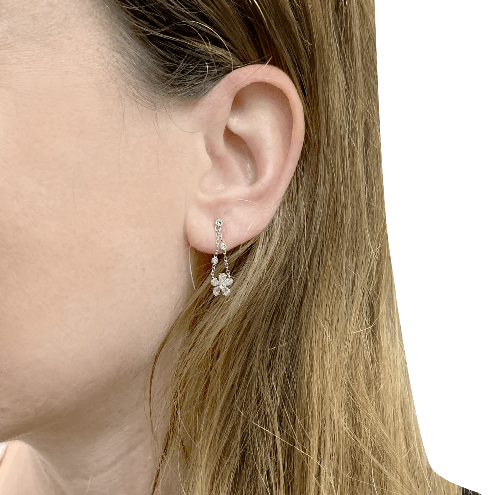 Boucles d'oreilles Messika , "Spring" or blanc, diamants. - Image 7