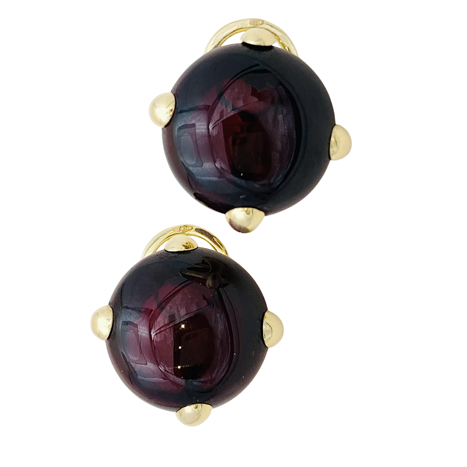 Boucles d'oreilles Pomellato, "Griffe", grenat, or jaune. - Image 5
