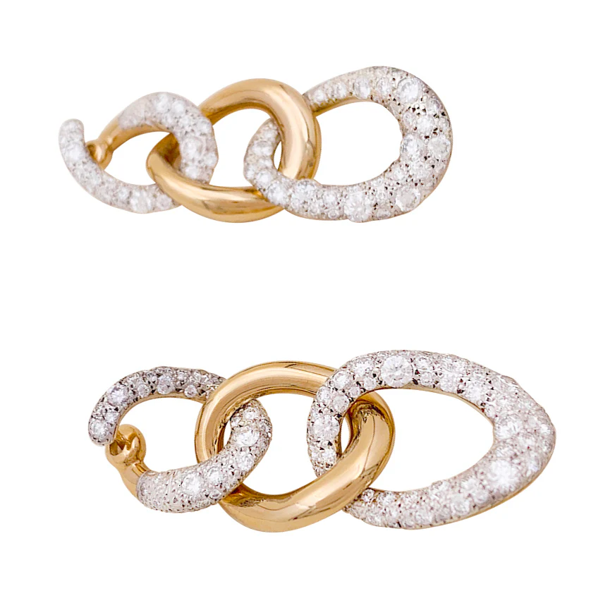 Boucles d'oreilles Pomellato, "Tango", en or rose et diamants. - Image 5
