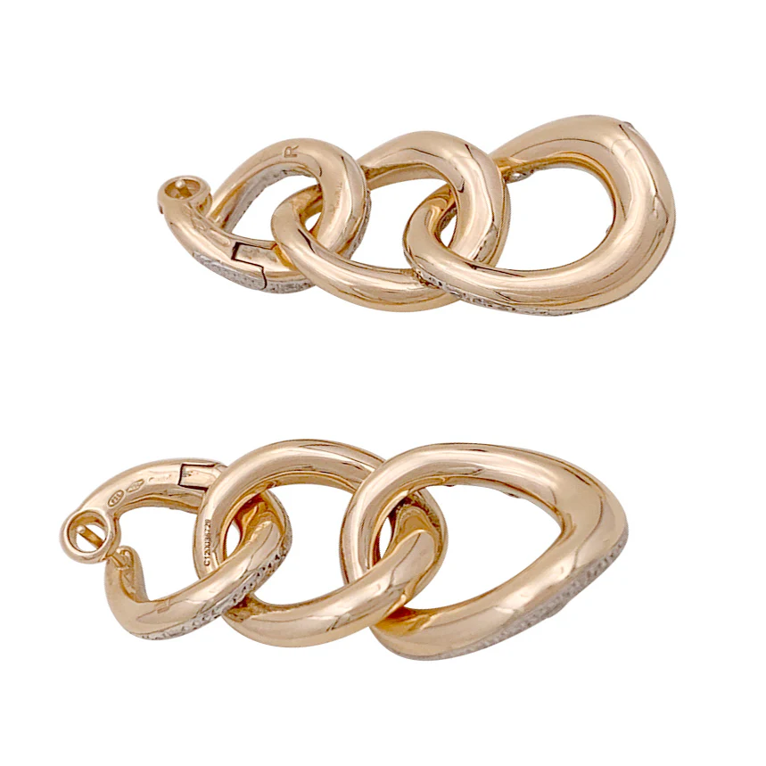 Boucles d'oreilles Pomellato, "Tango", en or rose et diamants. - Image 6