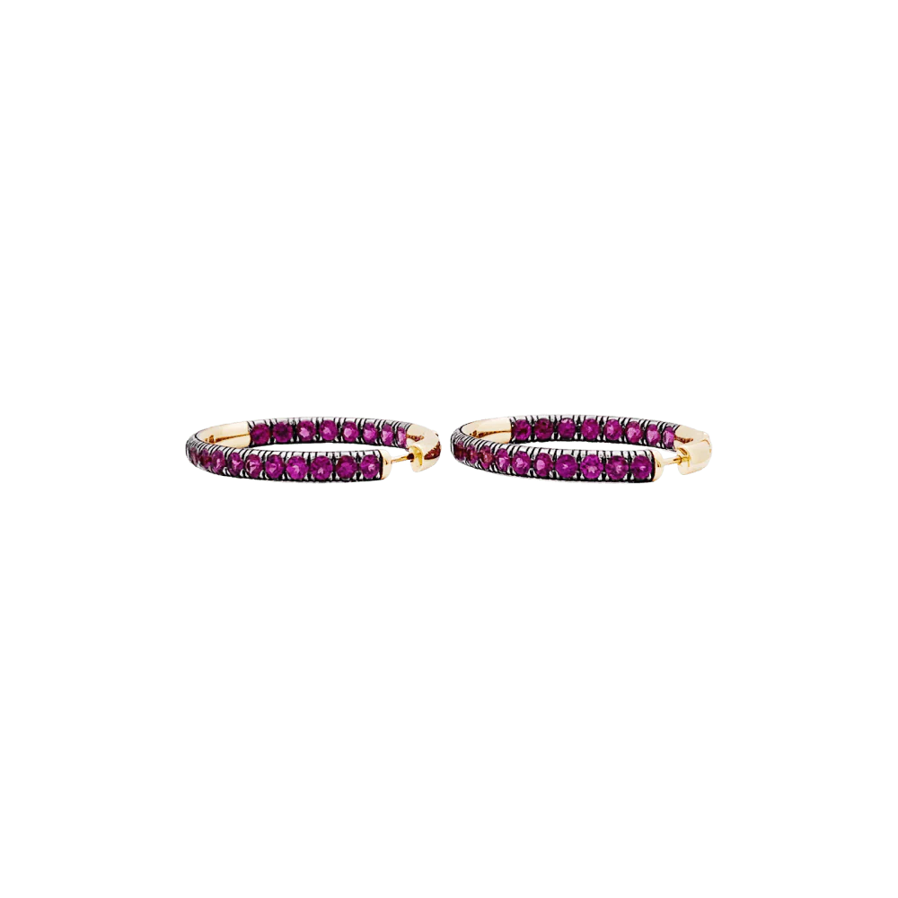 Boucles d'oreilles Pomellato, "Tango", or rose, saphirs roses. - Image 3