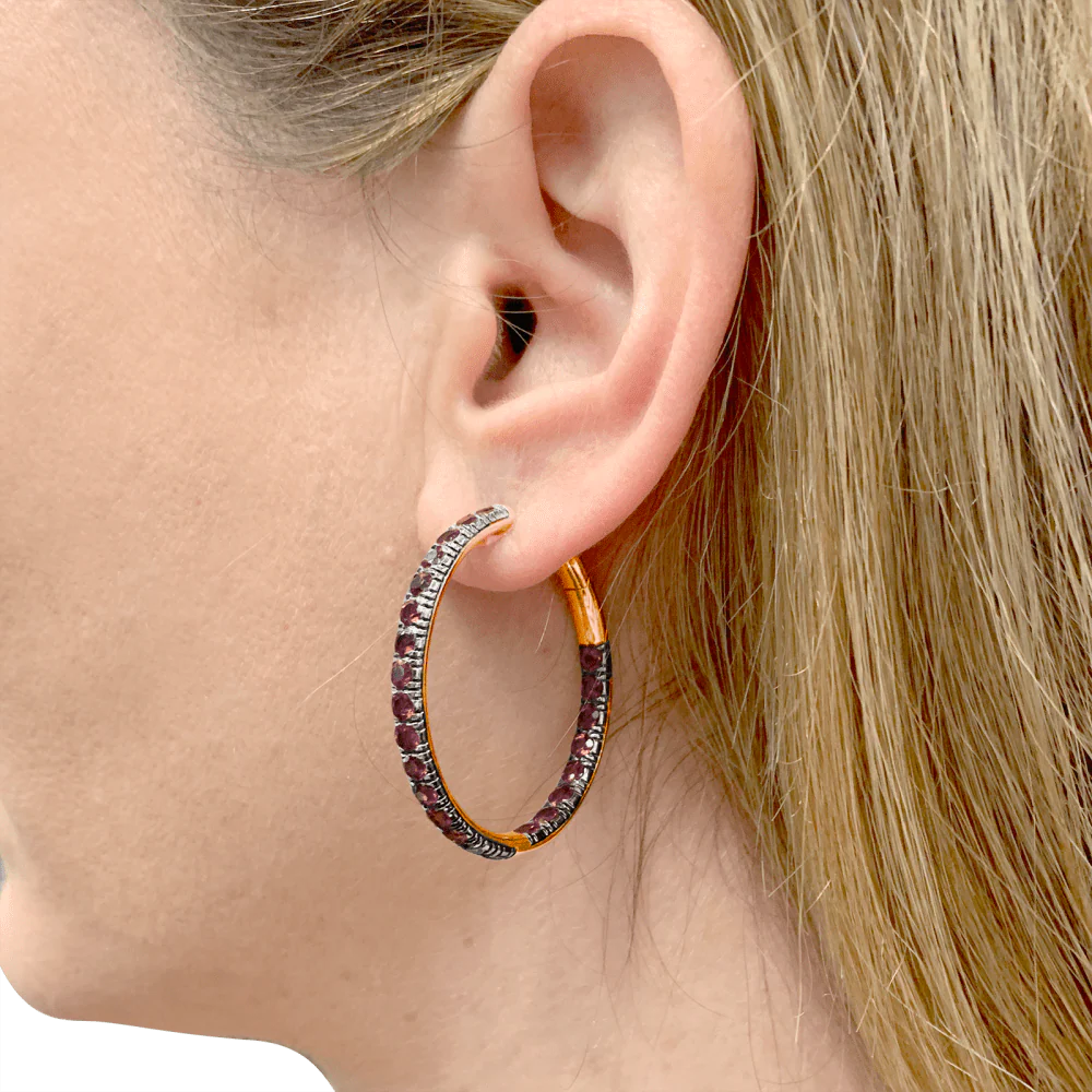 Boucles d'oreilles Pomellato, "Tango", or rose, saphirs roses. - Image 7
