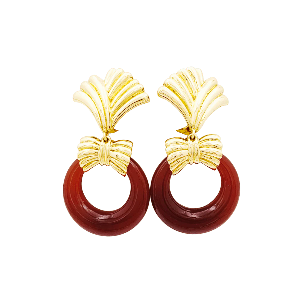 Boucles d'oreilles transformables Van Cleef & Arpels, or jaune, pierres de couleur.