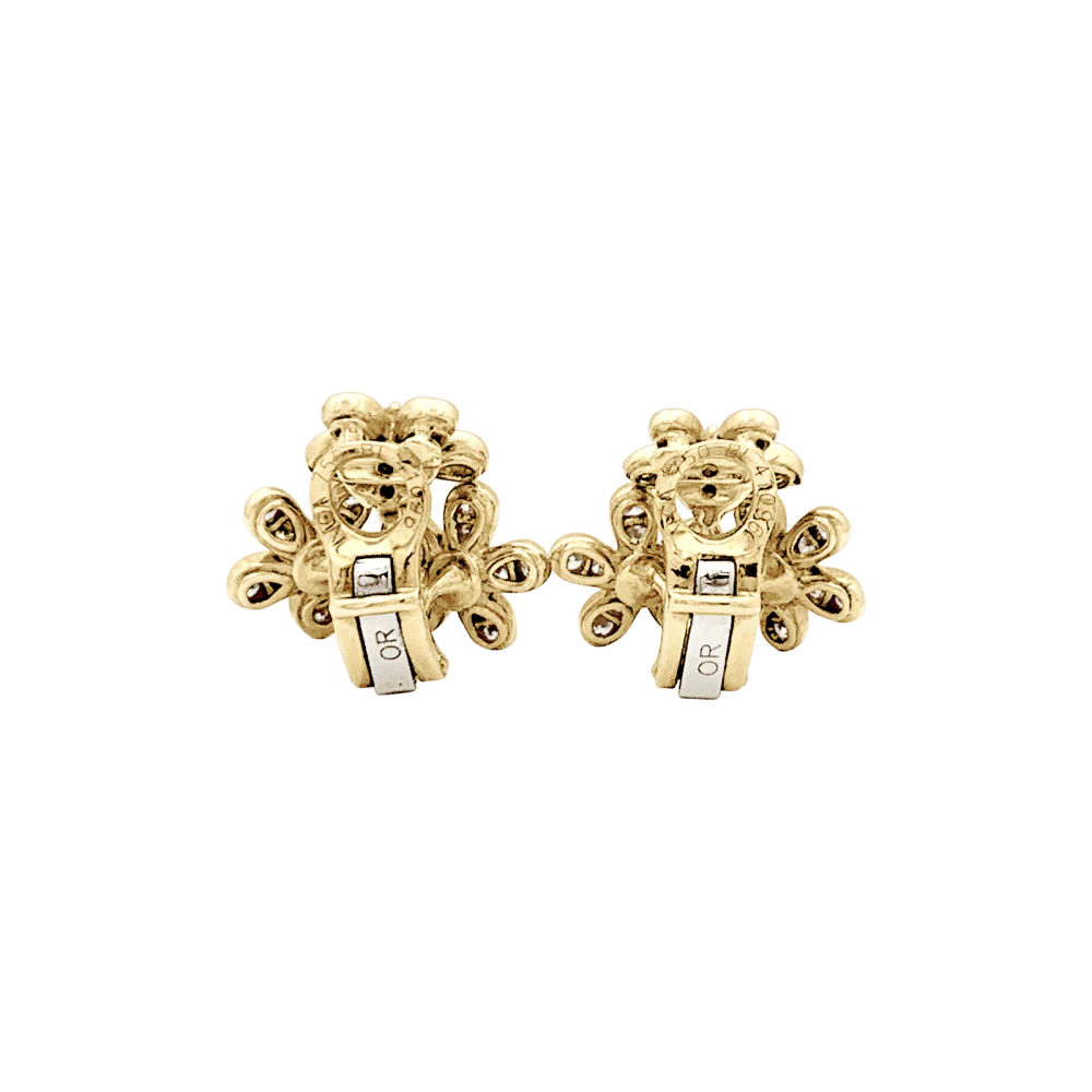 Boucles d'oreilles Van Cleef & Arpels, "Socrate", or jaune, diamants. - Image 4