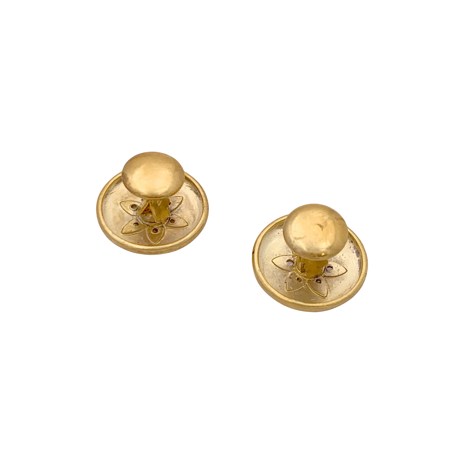 Boutons de col en or jaune, saphirs et diamants. - Image 3