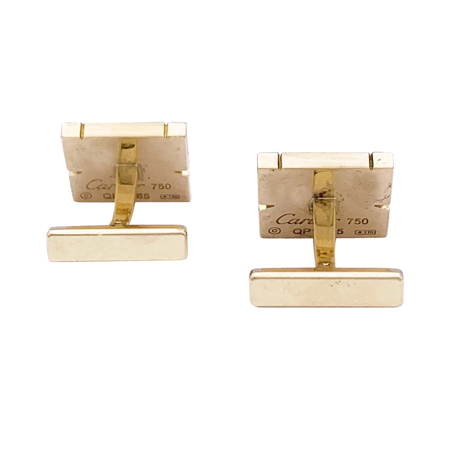 Boutons de manchette Cartier "Tank française", or jaune. - Image 5