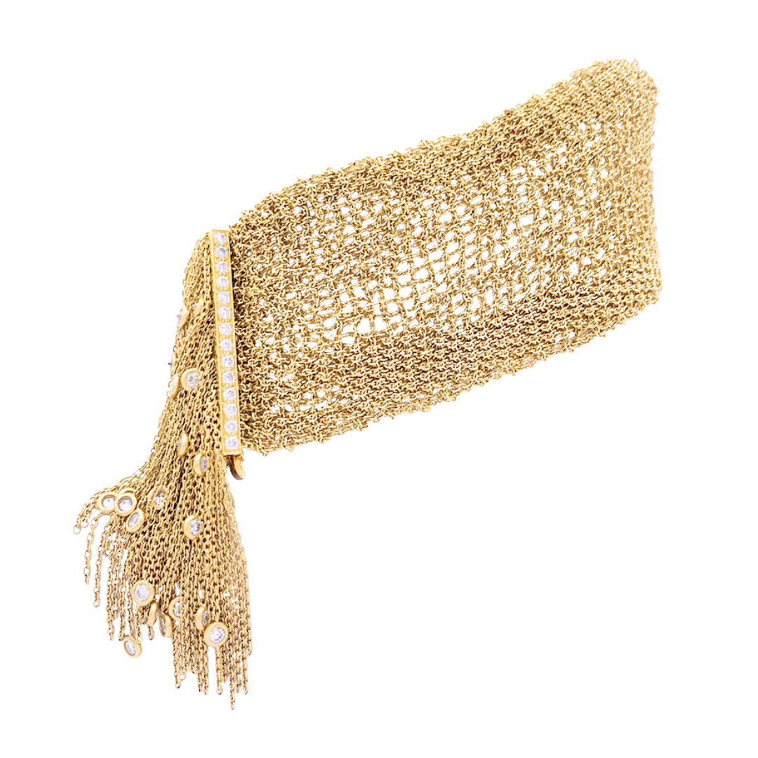Bracelet Boucheron, "Delilah", or jaune, diamants.