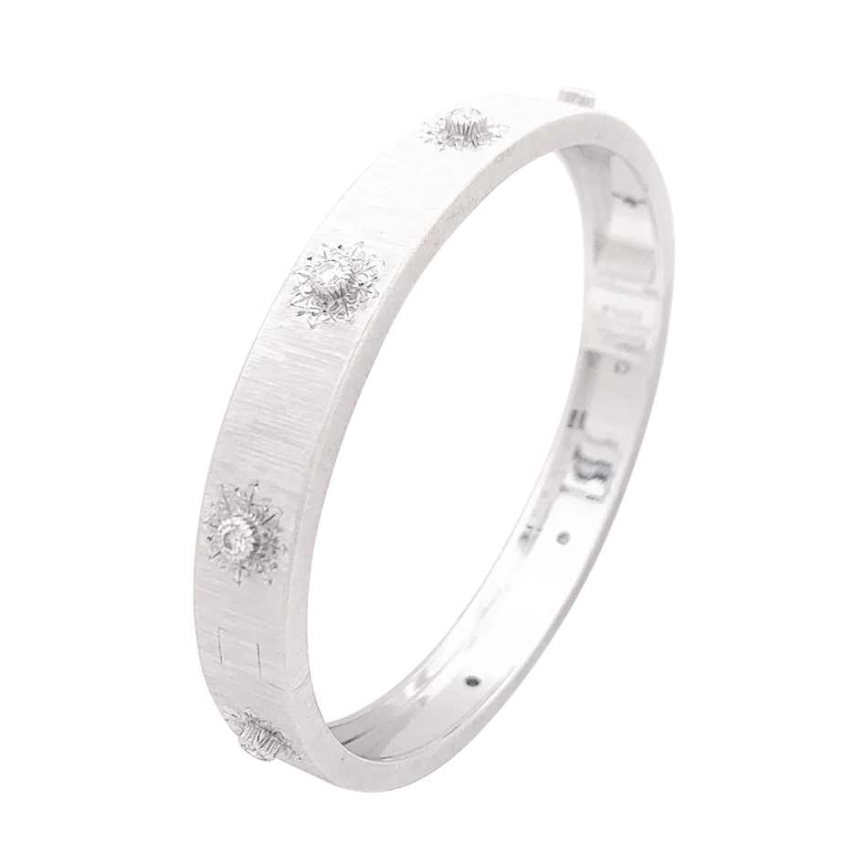 Bracelet Buccellati "Macri Classica" or blanc, diamants. - Image 4