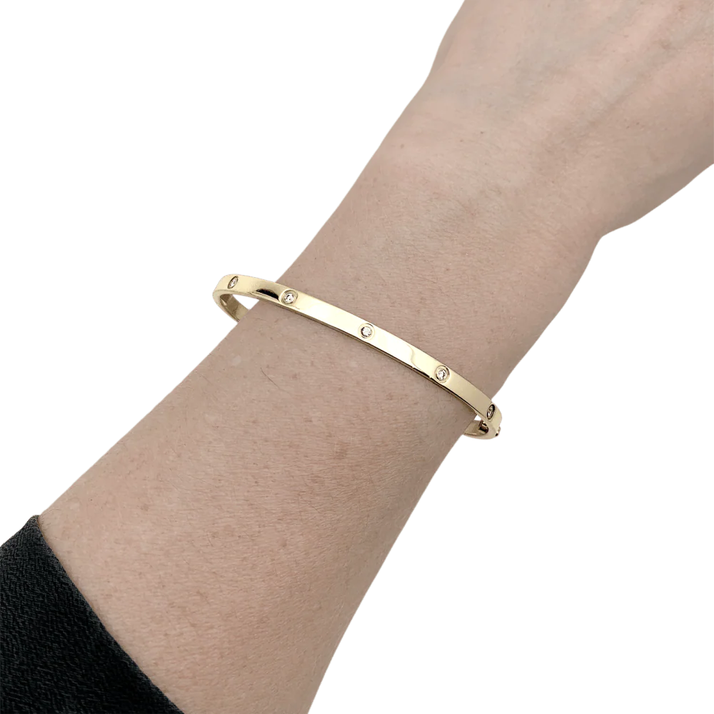 Bracelet CARTIER, "Love", or jaune, 10 diamants. - Image 5