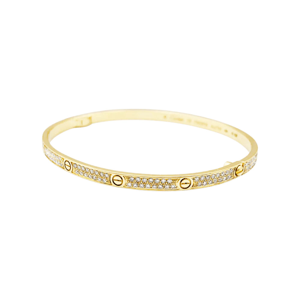 Bracelet CARTIER, "Love", or jaune, diamants. - Image 3