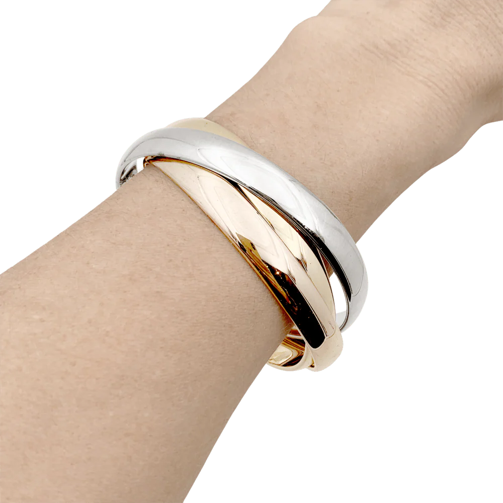 Bracelet Cartier, "Trinity", trois ors. - Image 6