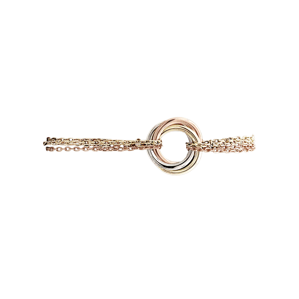Bracelet Cartier "Trinity", trois tons d'or. - Image 3