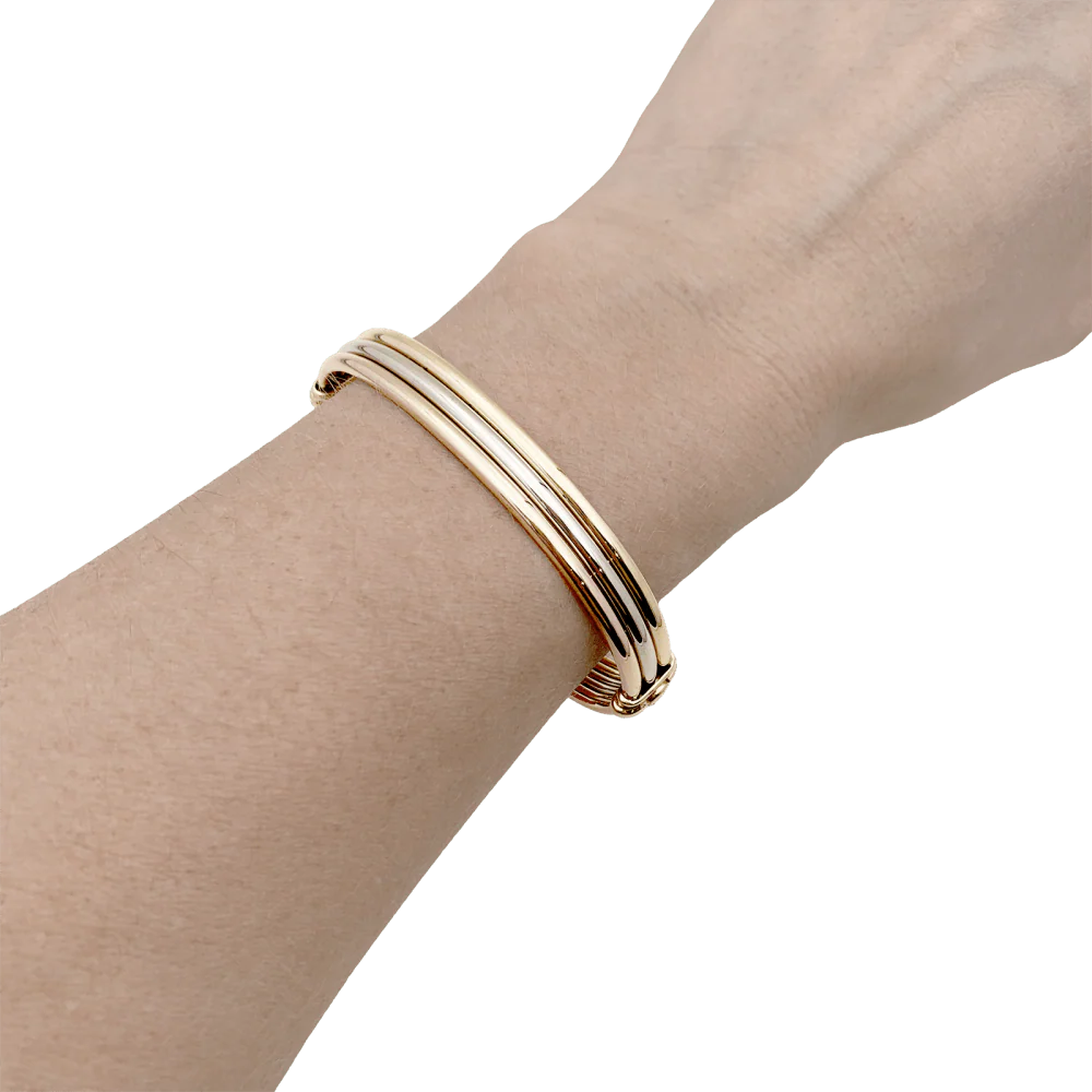 Bracelet CARTIER, « Vétéran » 3 tons d'or. - Image 7