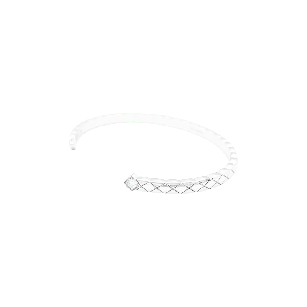 Bracelet Chanel, "Coco Crush", or blanc, diamants. - Image 3