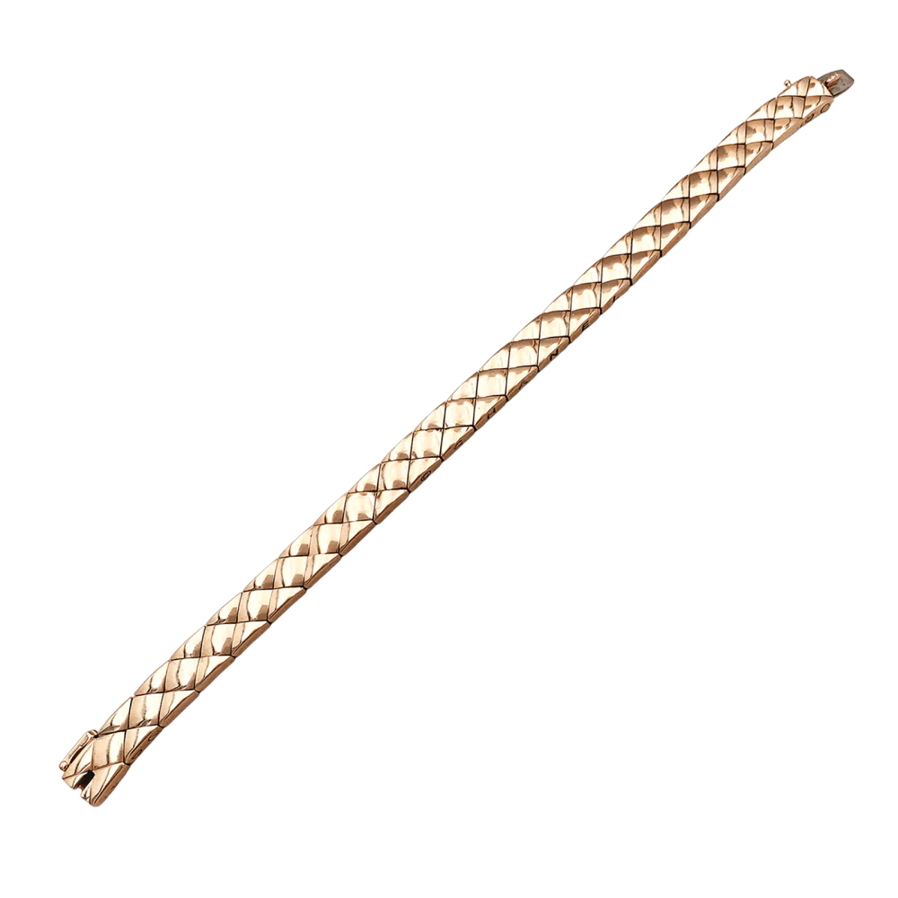 Bracelet Chanel, "Matelassé", or jaune. - Image 4