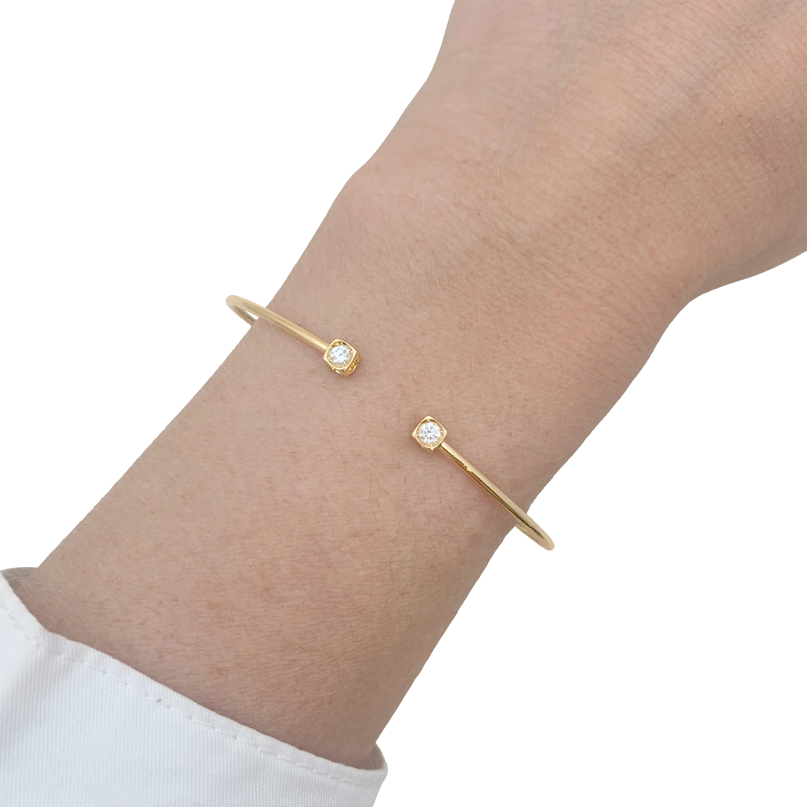 Bracelet Dinh Van, "Le Cube Diamant", or jaune, diamants. - Image 5