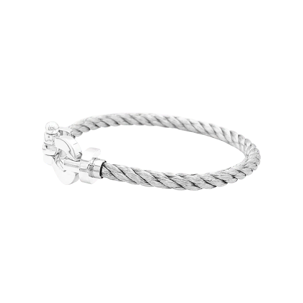 Bracelet Fred, "Force 10", or blanc, acier. - Image 2